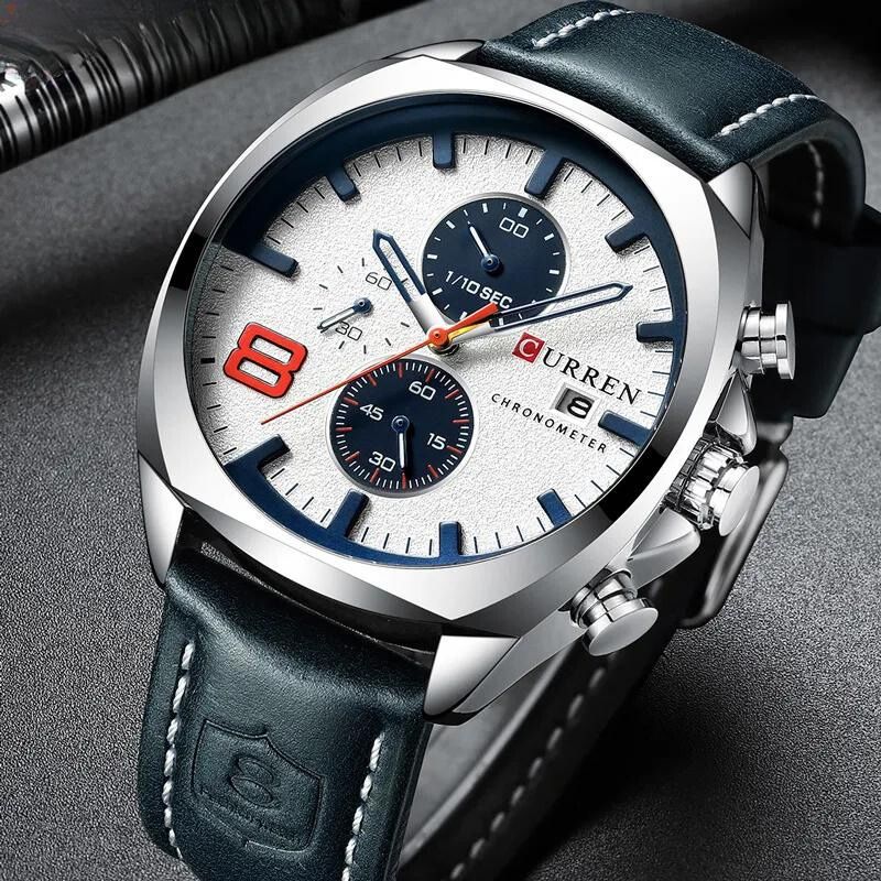 Vandtæt Chronograf Sport Militær Ur