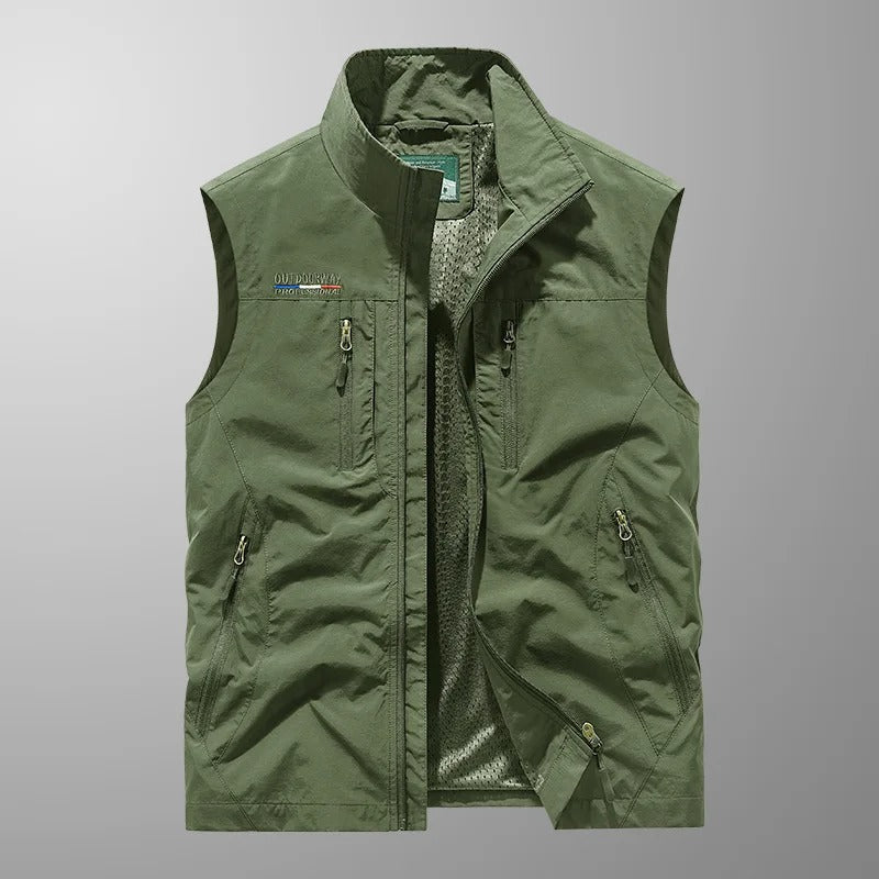 Åndbar cargo vest med flere lommer
