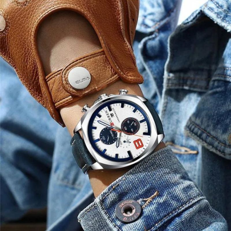 Vandtæt Chronograf Sport Militær Ur