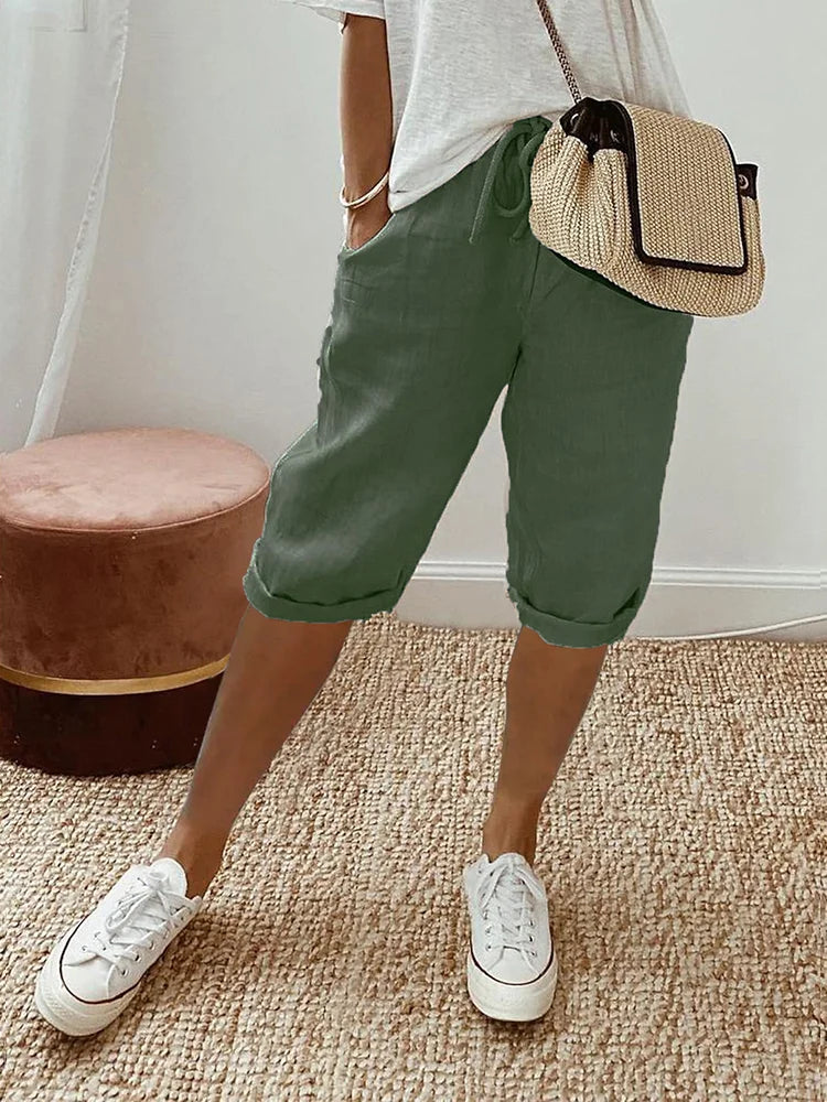 Elin™ | Hverdags Shorts i Let Bomuld