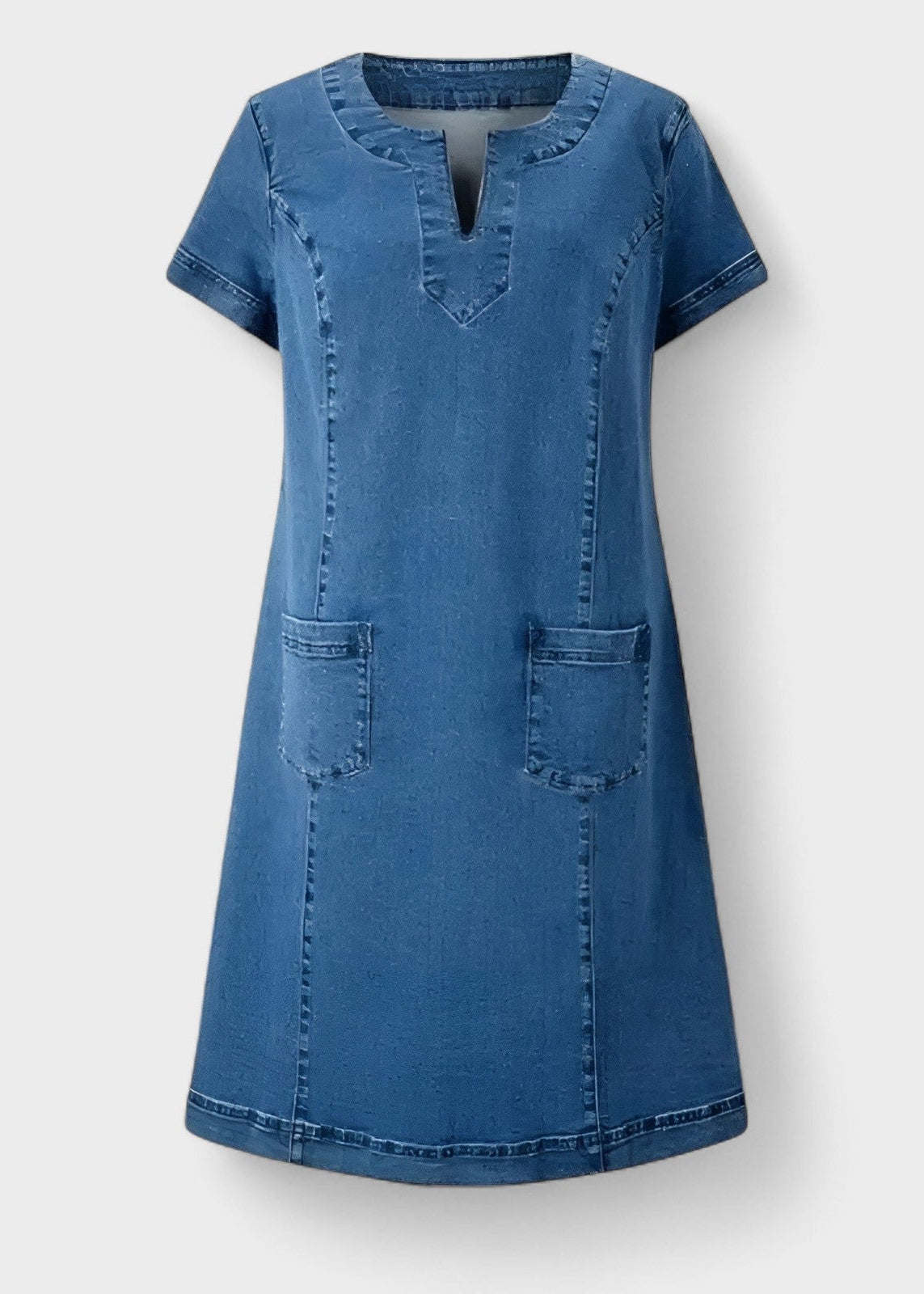 HENRIETTE | Blød denimkjole med lommer