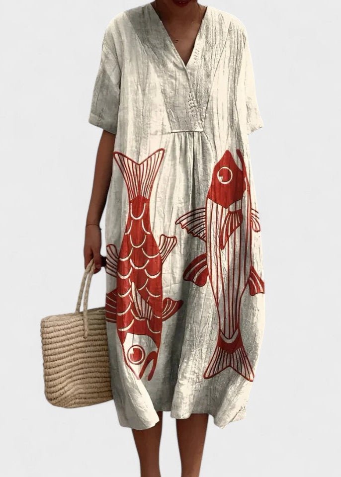 Ida | Let Kjole med Sommerprint