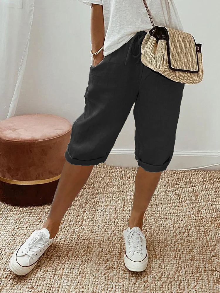 Elin™ | Hverdags Shorts i Let Bomuld